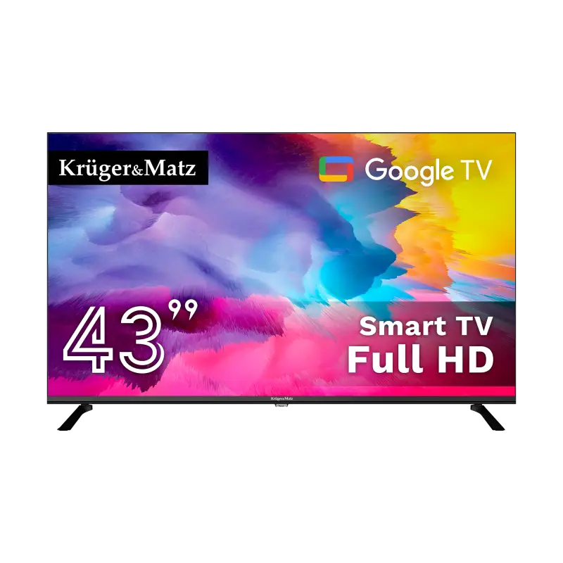 Kruger&Matz 43" FHD Google TV, DVB-T2/S2/T/C H.265 HEVC Television