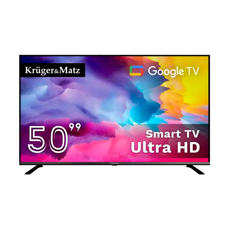 Kruger&Matz 50" UHD Google TV 5.0 Television DVB-T2/T/C H.265 HEVC