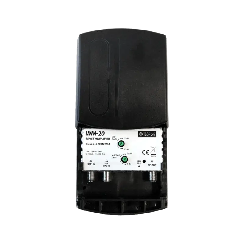 Mastivõimendi WM-20 UHF VHF DVB-T2 5G KAITSTUD Telkom Telmor
