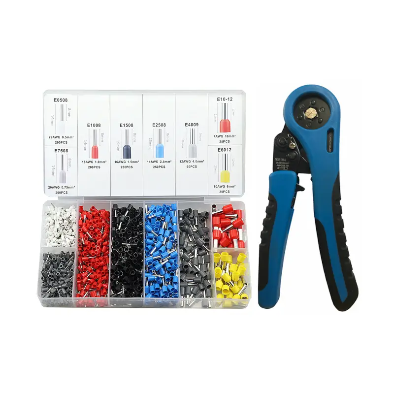 Insulated cable end sleeve kit + E6223 crimper