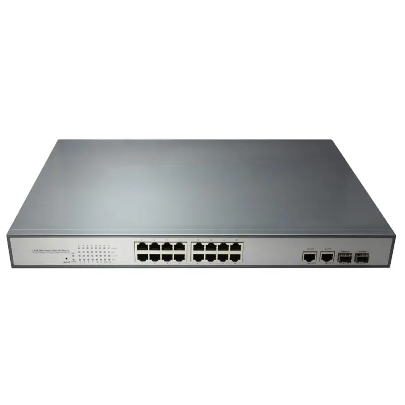 PNI SWPOE16 PoE-switch 16 10/100Mbps pordi ja 2 10/100/1000Mbps pordiga
