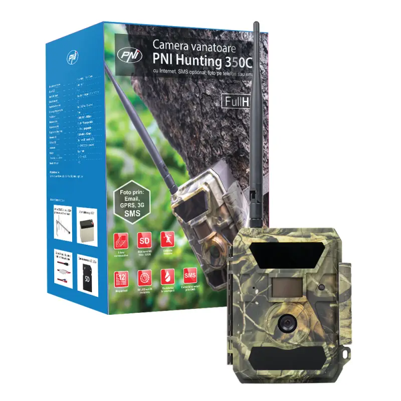 PNI Hunting 350C kaamera, 12MP, 3G internet, Full HD 1080P, oovnaagemine, 58 nahtamatut LED-i