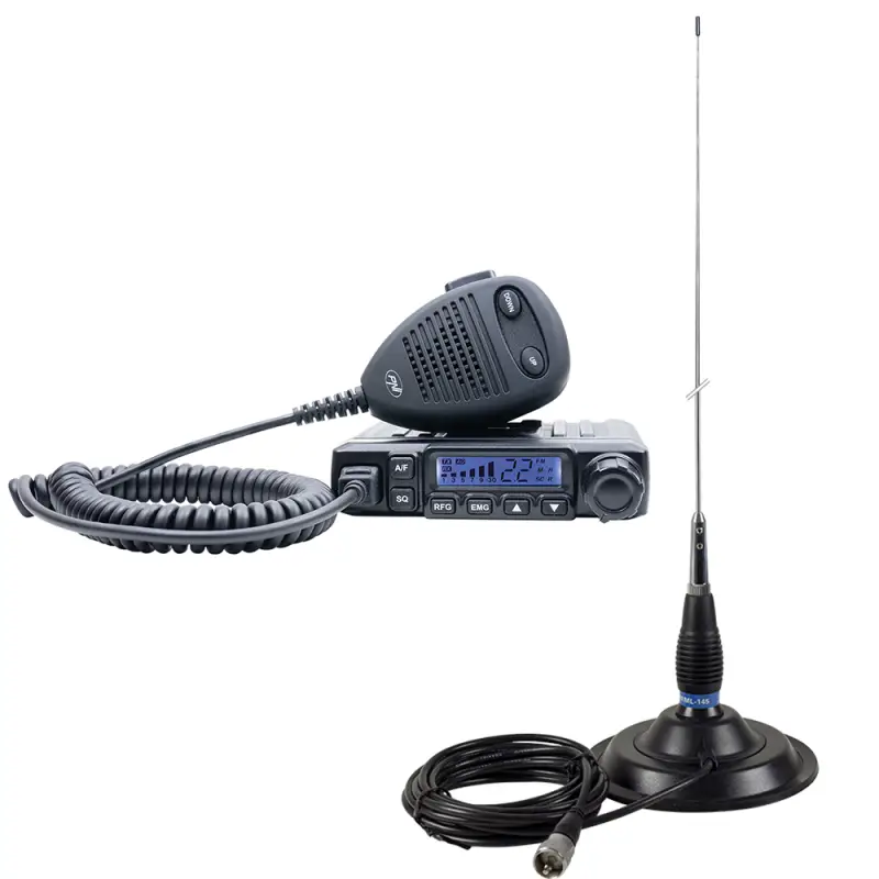 CB PNI Escort HP 6500 ASQ Escort pakett + CB PNI ML145 magnetantenn