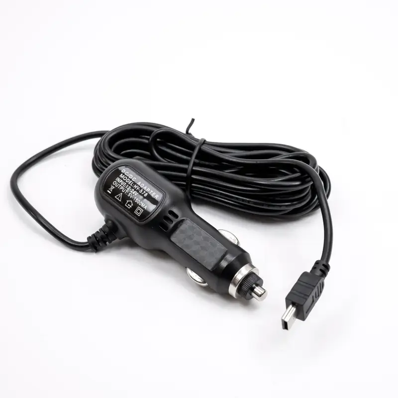 PNI car charger with mini USB plug 12V / 24V - 5V 1.5A, for car DVR, cable length 3.5m