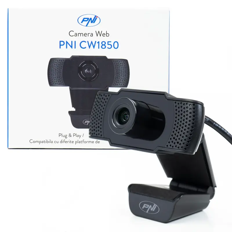 PNI CW1850 Full HD 1080P 2MP veebikaamera, USB, klambriga, sisseehitatud stereomikrofon