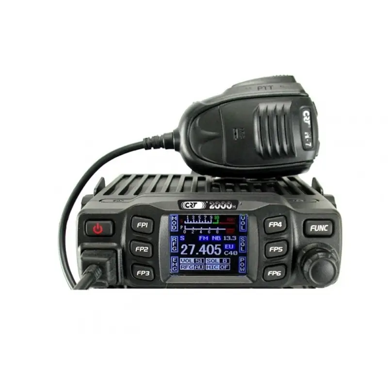 CB CRT 2000H raadiojaam, 4W, AM / FM, 12V, ASQ, skaneerimine, varviline ekraan, programmeeritav