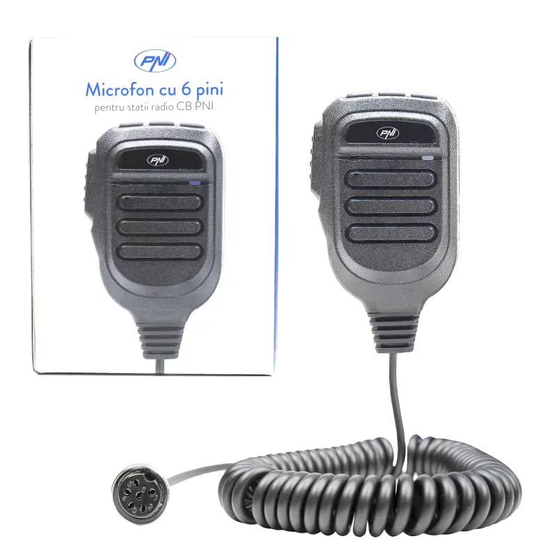 Asendusmikrofon CB raadiojaamale PNI Escort HP 9500, HP 8900, HP 8000L, 6-pin