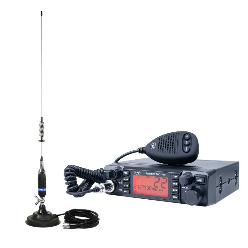 CB PNI ESCORT HP 9001 PRO ASQ raadiojaama komplekt + CB PNI S75 antenn magnetiga