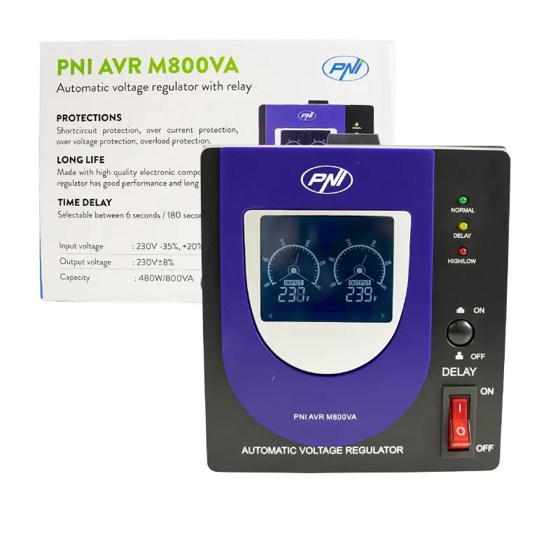 PNI releega pingestabilisaator AVR M800VA, 2.2A, 480W, 800VA
