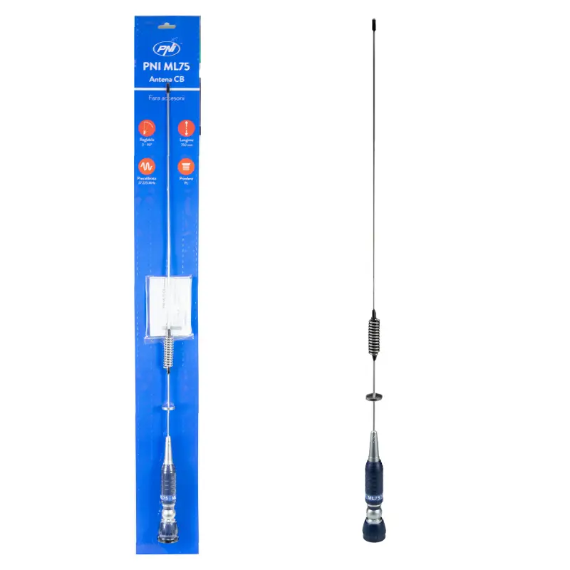 CB-antenn PNI ML75, pikkus 75cm, 26-28MHz, 300W, kokkupandav, ilma lisatarvikuteta
