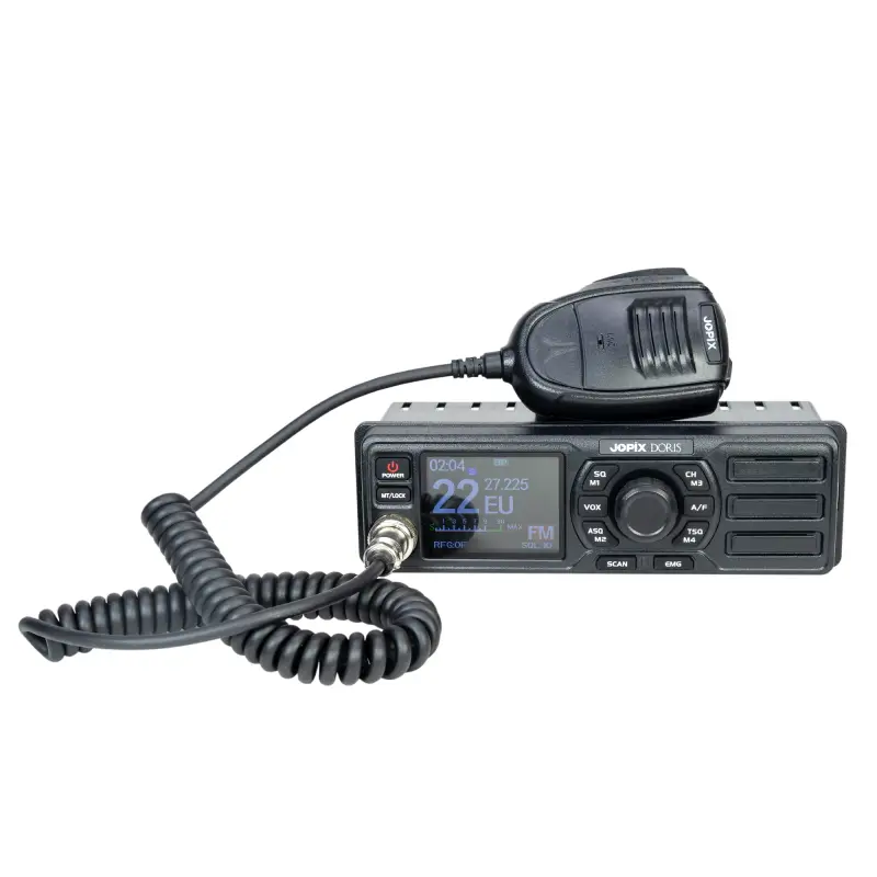 CB raadiojaam JOPIX Doris 40CH, AM/FM, 4W, ASQ, Roger Beep, VOX, 12-24V