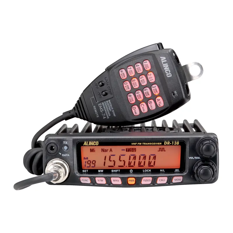 VHF raadiojaam PNI Alinco DR-138HE 144-146MHz, 200 kanalit, DMTF, 12V