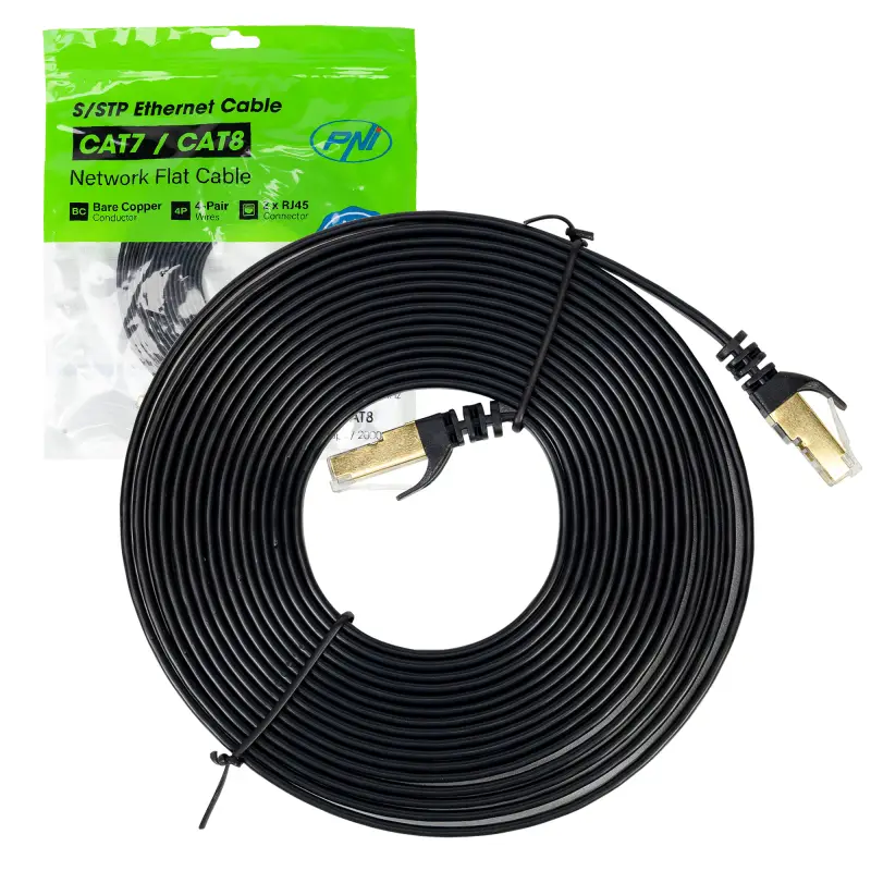 Lame võrgukaabel S/STP CAT7 PNI U7050B, 10 Gbps, 600 MHz, 5m, must