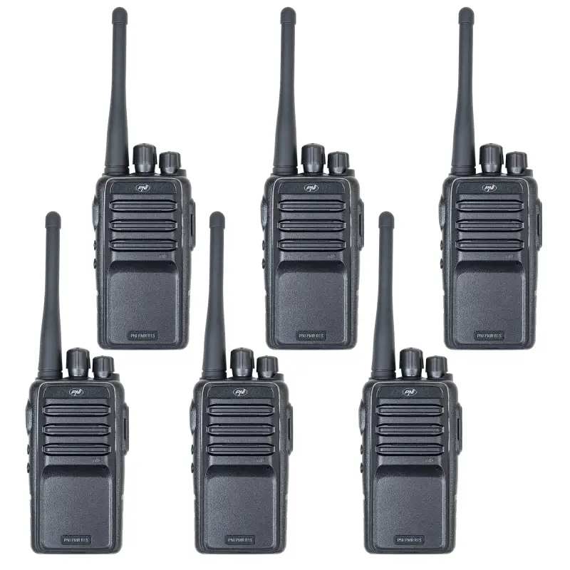 PNI PMR R15 kaasaskantav raadio, 0.5W, 16 PMR kanalit, 1200mAh aku, 6 tk komplekt