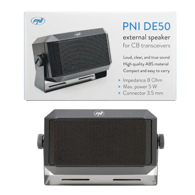 Väline kõlar PNI DE50 5W CB-raadiojaamadele 3,5 mm pistikuga