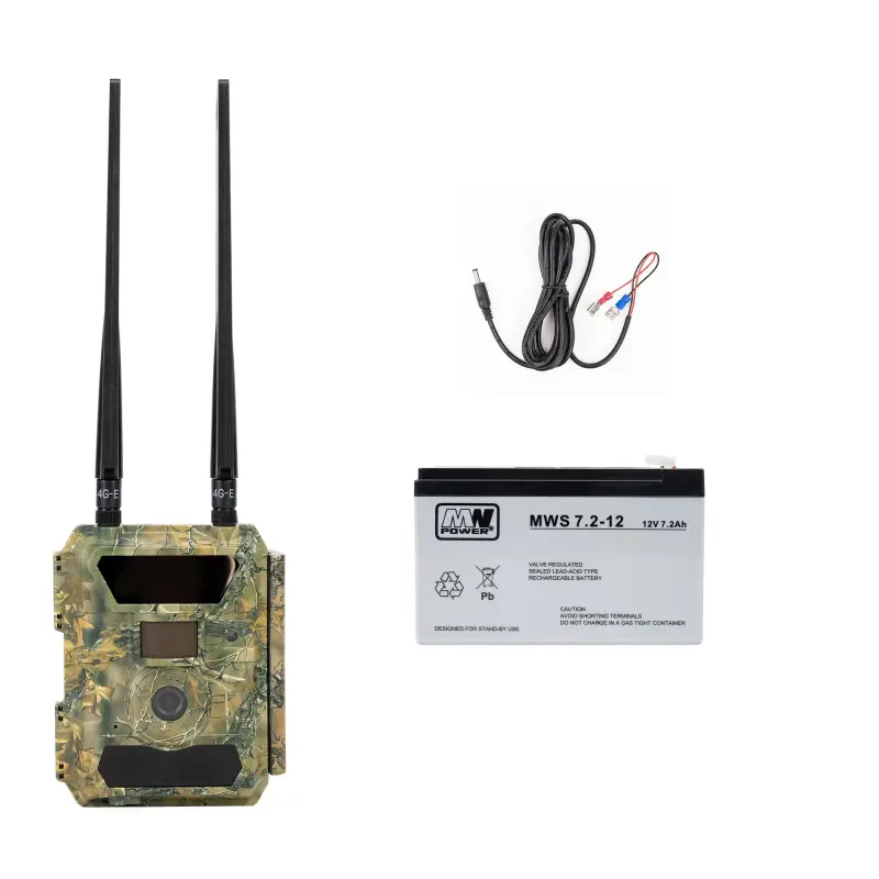 PNI Hunting 400C PRO 24MP Hunting Camera Kit with 7.2Ah Battery and Power Cable