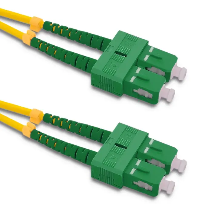 Qoltec Patchcord fiber optic SC/APC - SC/APC Singlemode 9/125 G652D Duplex 1m