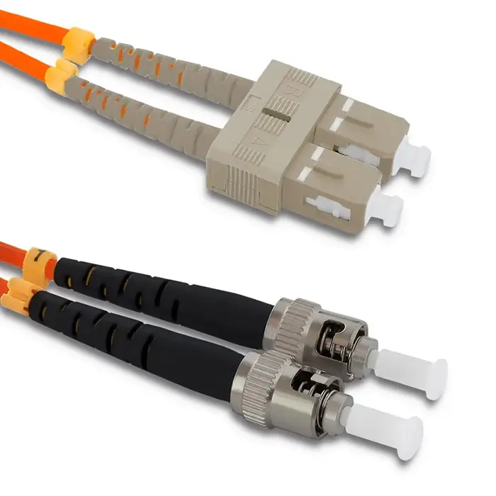 Qoltec Patchcord fiber optic SC/UPC - ST/UPC Multimode 50/125 OM2 Duplex 2m