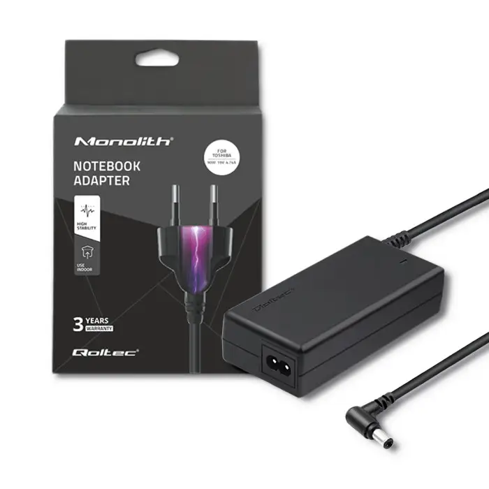Qoltec Power adapter for laptop Toshiba 90W 19V 4.74A 5.5*2.5 +power cable