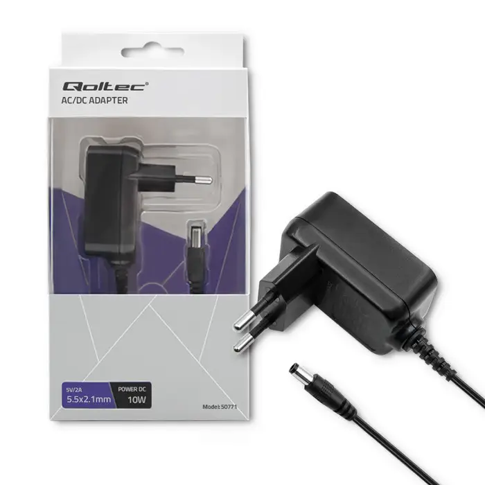 Qoltec Plug-in power supply 10W 5V 2A 5.5*2.1