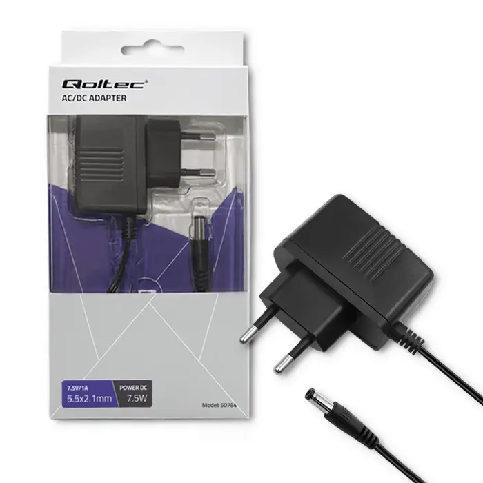 Qoltec Plug-in power supply 7.5W 7.5V 1A 5.5*2.1