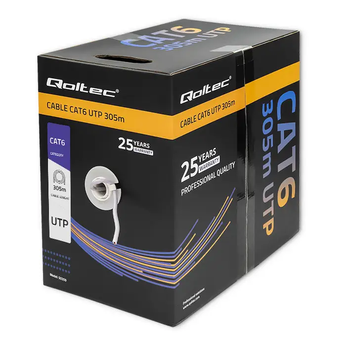 Qoltec UTP võrgukaabel CAT6 305m PVC hall