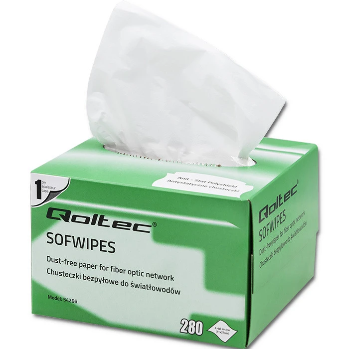 Qoltec Dust-free paper for fiber optic network 280 pcs.
