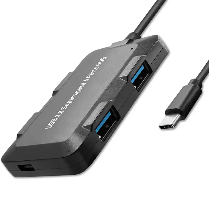 Qoltec Hub Adapter USB-C 3.1 5in1 4x USB 3.0 micro USB