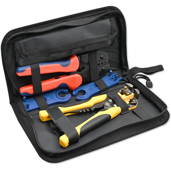 Qoltec Solar tool kit compatible with MC4 connectors Crimping tool + Auto wire stripper