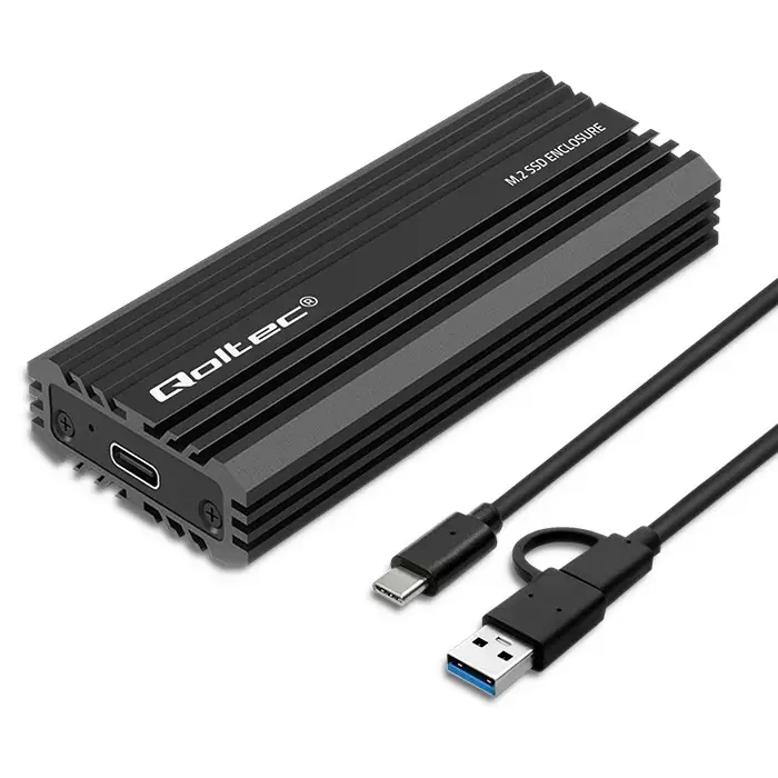 Qoltec NV2270 enclosure for drive M.2 SSD SATA NVMe USB-C 2TB