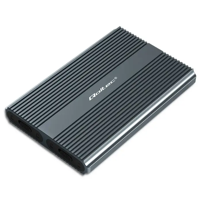 Qoltec Enclosure for drive M.2 SSD SATA NVMe USB-C DUAL 2 x 2TB