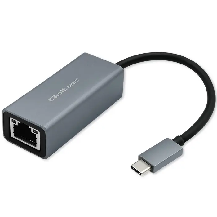 Qoltec Network Adapter USB-C 3.1 RJ45 Ethernet 1000Mb/s Aluminum