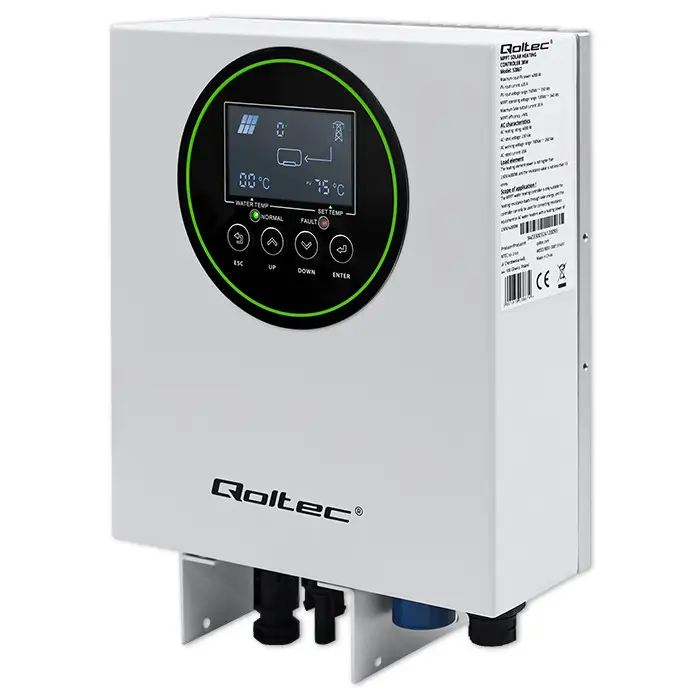 Qoltec Solar Inverter for water heating ECO Solar Boost MPPT BYPASS LCD 3kW/4kW Wi-fi
