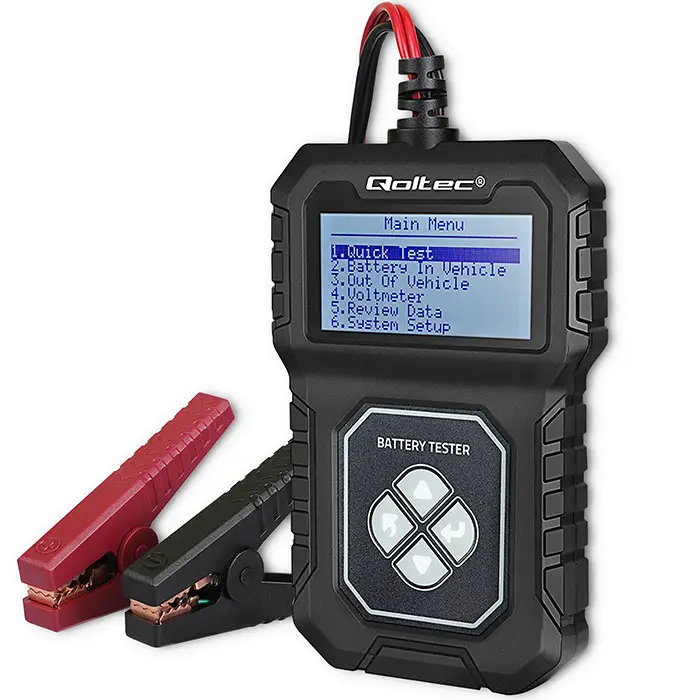 Qoltec Digital Battery tester with LCD 12V AGM GEL STD 30-220AH