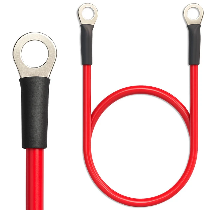 Qoltec Battery cable with connector terminals Cable with eyelet 60 cm Red