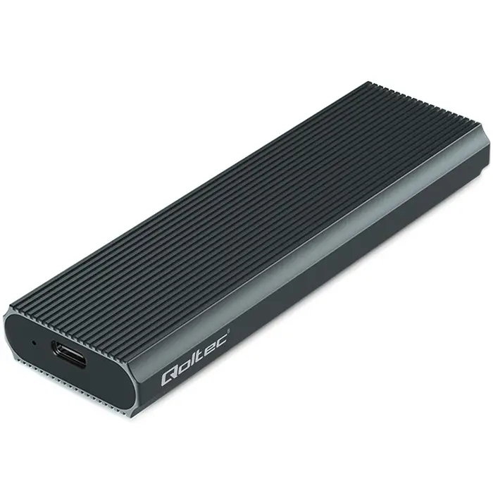 Qoltec Aluminium Enclosure M.2 SSD drive NVMe PCIe USB 3.1 Super speed 10Gb/s 4TB Graphite