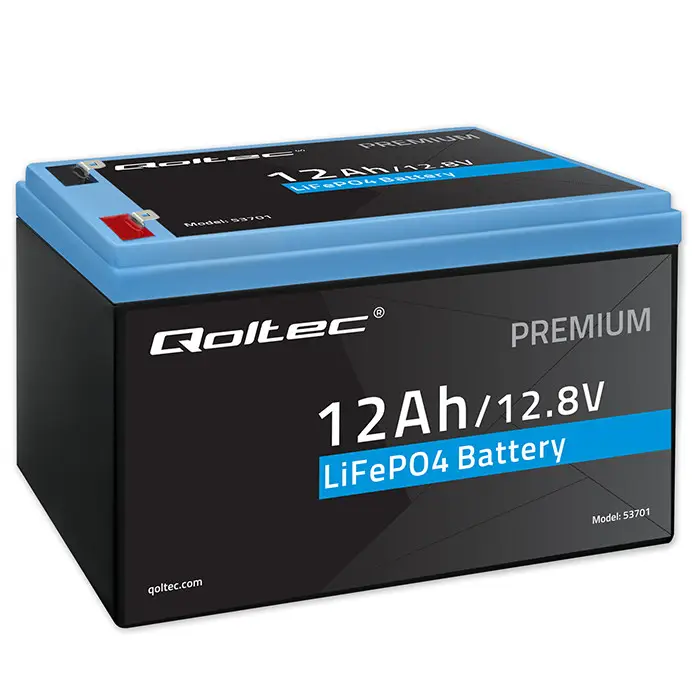Qoltec LiFePO4 lithium iron phosphate battery 12.8V 12Ah 153.6Wh BMS