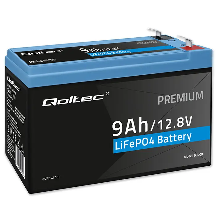 Qoltec LiFePO4 lithium iron phosphate battery 12.8V 9Ah 115.2Wh BMS