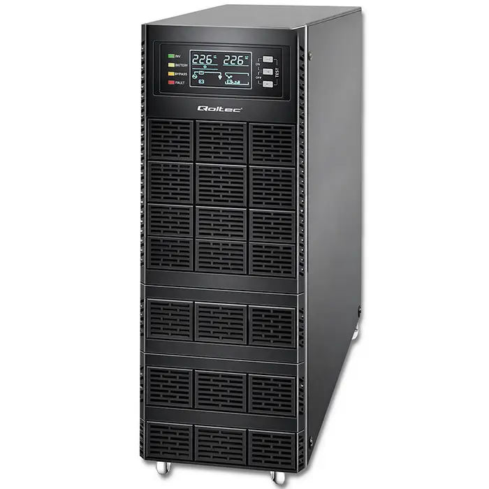 Qoltec Uninterruptible Power Supply UPS 10kVA 10000W Power factor 1.0 LCD EPO USB On-line