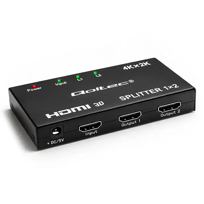 Qoltec Active HDMI Splitter 2 x HDMI 4K x 2K 3.4Gb/s High stability