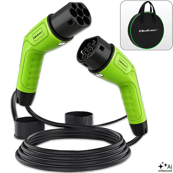 Qoltec EV Cable Type 2 for car charging 230V 7kW 32A 5m