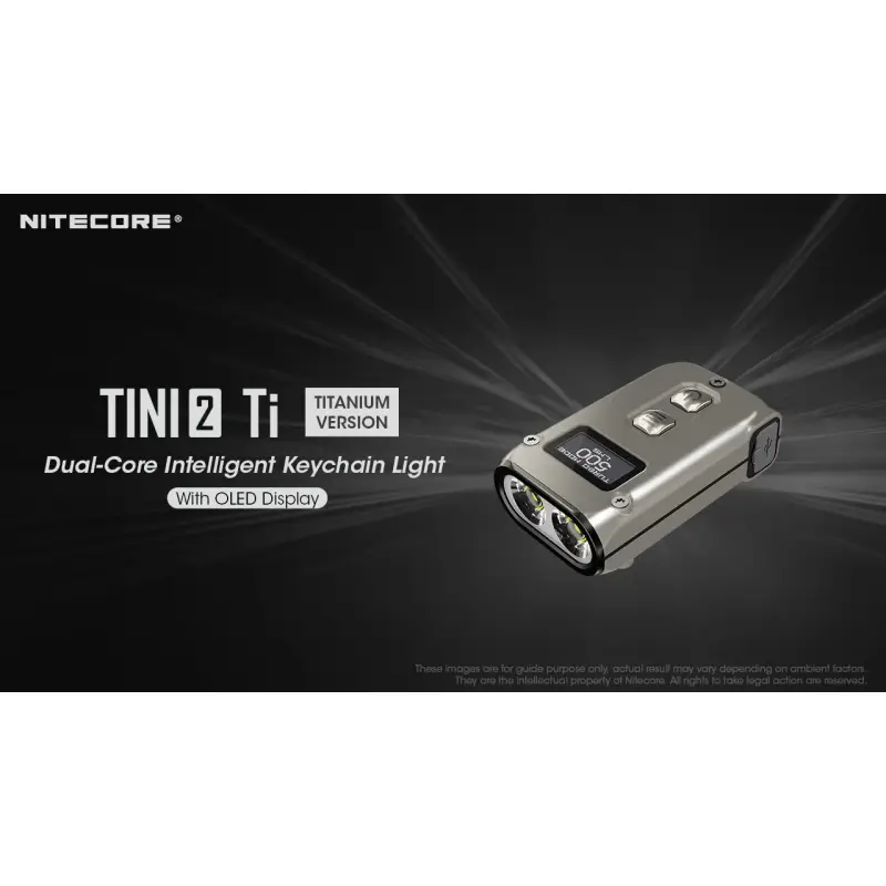 Nitecore TINI 2 Titan võtmehoidja-taskulamp 500 lm (hall)