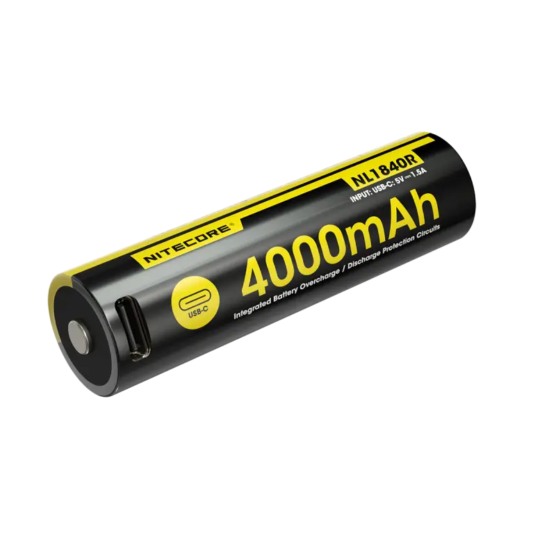 Nitecore NL1840R 4000mAh 18650 Li-ion USB-C aku 3.6V