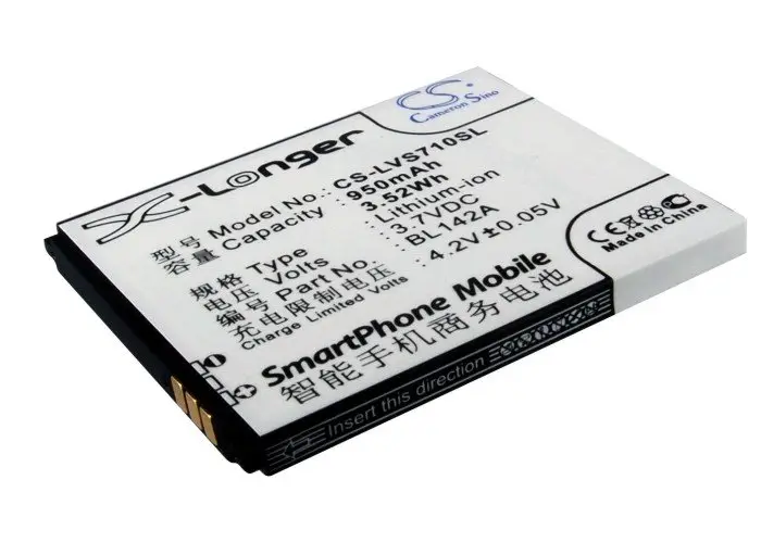 Lenovo BL142A, BL142B mobiiltelefoni aku 950mAh
