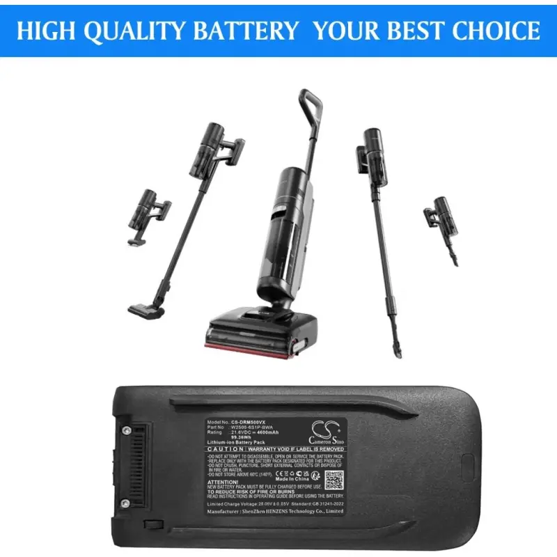Dreame W2506-6S1P-BWA 21.6V 4600 mAh / 99.36 Wh tolmuimeja aku