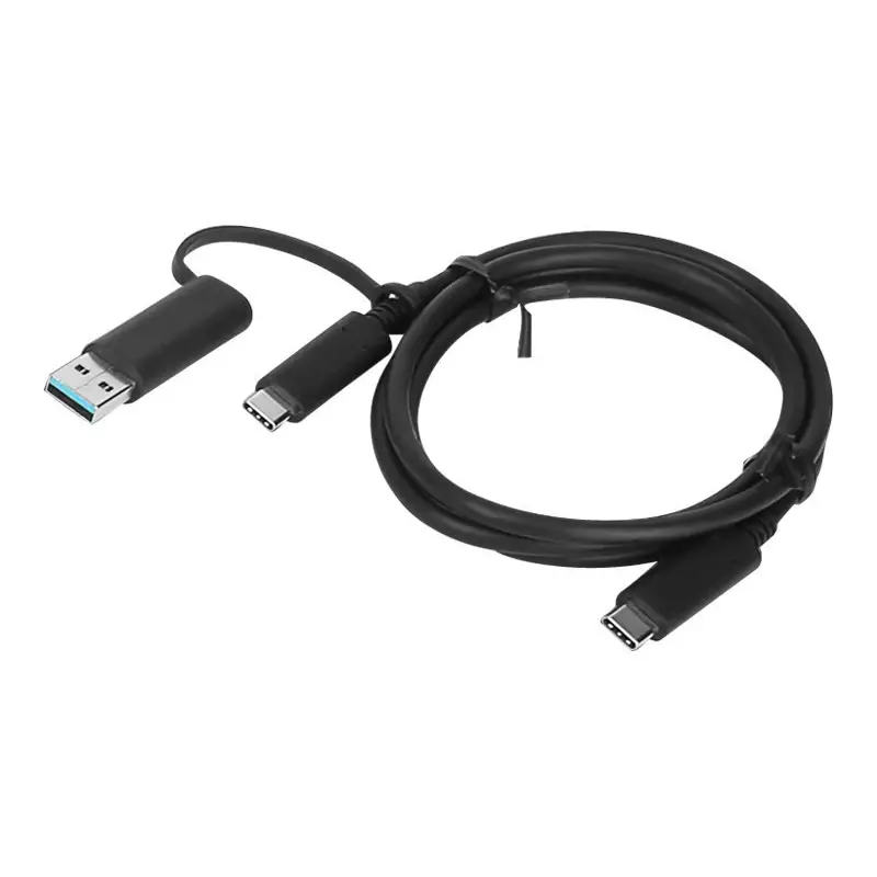 Lenovo USB-C ja USB-A kaabel, must