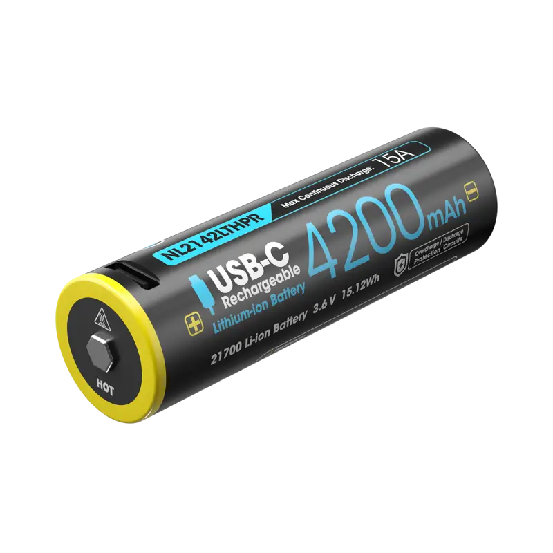 NiteCore NL2142LTHPR 21700 4200mAh 3.6V USB-C Li-ion aku