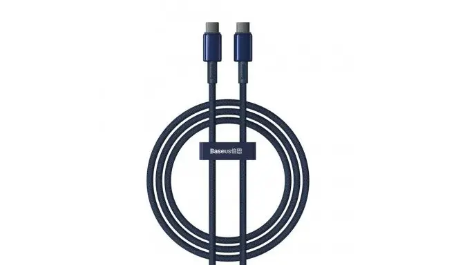 Baseus Tungsten Gold USB-C to USB-C 100W kiirlaadimiskaabel 2m (sinine)