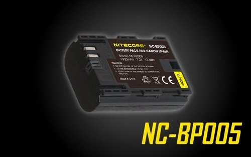 Nitecore NC-BP005 (Canon LP E6N) camera battery 1900 mAh