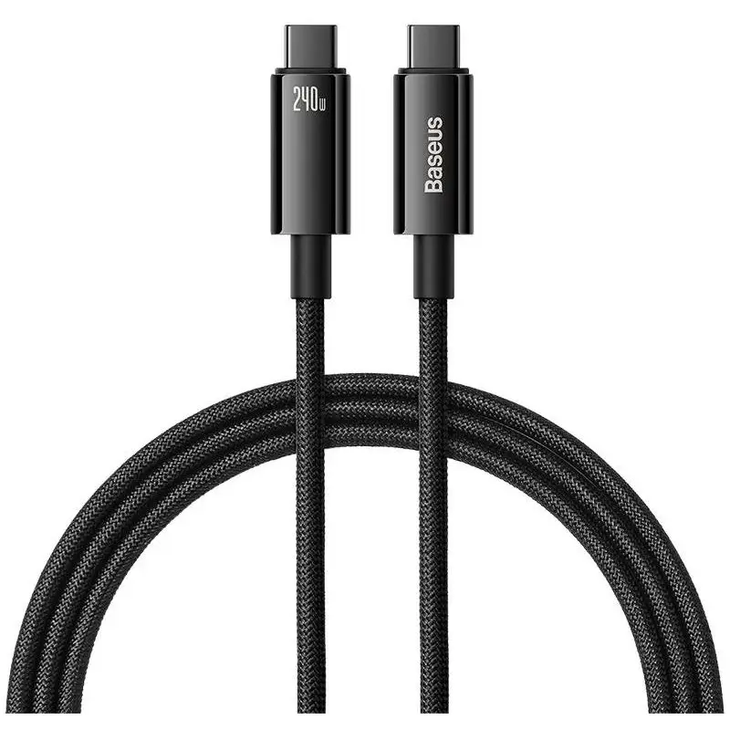Baseus Tungsten Gold USB-C to USB-C 240W kiirlaadimiskaabel 1m